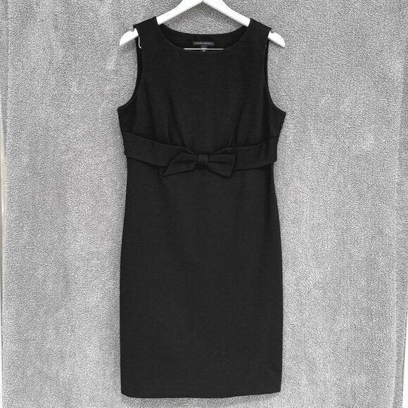 Banana Republic thicker fabric Stretch Cotton Bow front sleeveless dress - Picture 2 of 4
